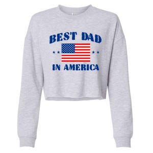 Best Dad In America & Best Papa In The World Cropped Pullover Crew