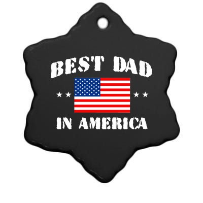 Best Dad In America Ceramic Star Ornament