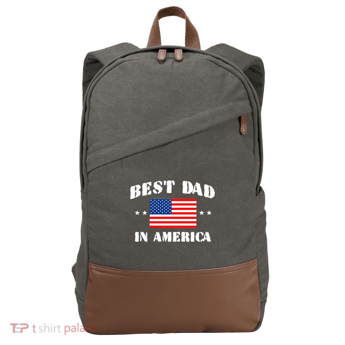 Best Dad In America Cotton Canvas Backpack