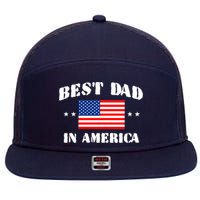 Best Dad In America 7 Panel Mesh Trucker Snapback Hat