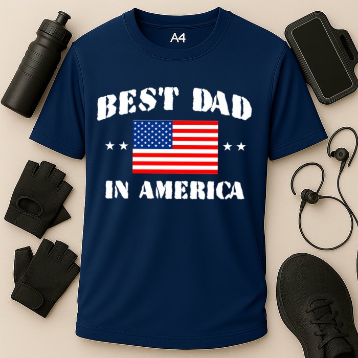 Best Dad In America Cooling Performance Crew T-Shirt