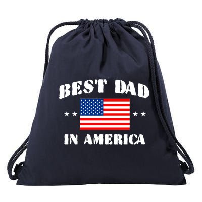 Best Dad In America Drawstring Bag