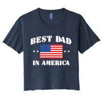 Best Dad In America Women's Crop Top Tee