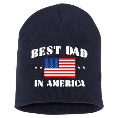 Best Dad In America Short Acrylic Beanie