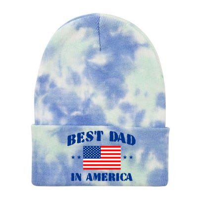 Best Dad In America Tie Dye 12in Knit Beanie