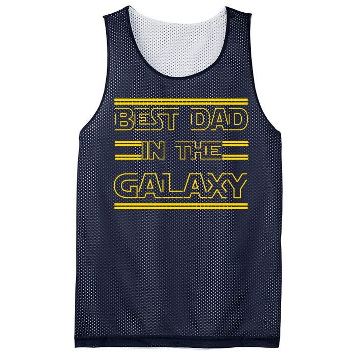 Best Dad In The Galaxy Mesh Reversible Basketball Jersey Tank