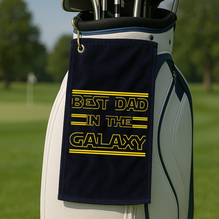 Best Dad In The Galaxy Golf Towel