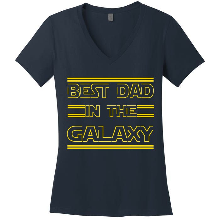Best Dad In The Galaxy Women's V-Neck T-Shirt