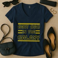 Best Dad In The Galaxy Women's V-Neck T-Shirt
