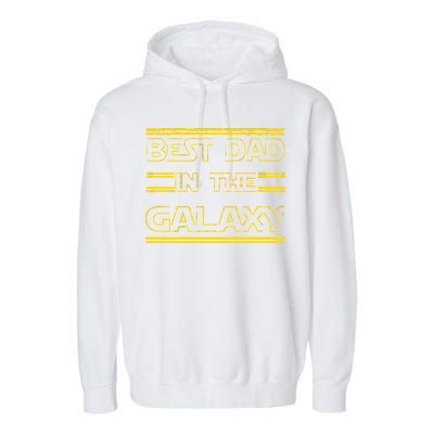 Best Dad In The Galaxy Garment-Dyed Fleece Hoodie