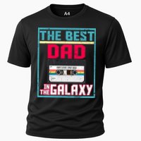 Best Dad In The Galaxy Cassette Mix Tape Cooling Performance Crew T-Shirt