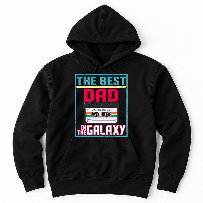 Best Dad In The Galaxy Cassette Mix Tape Hoodie
