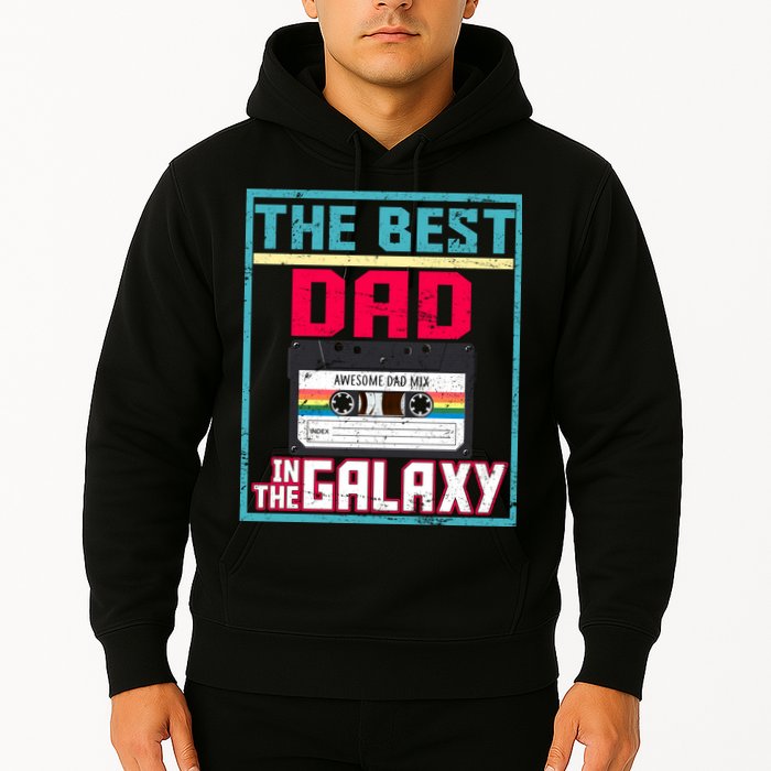 Best Dad In The Galaxy Cassette Mix Tape Hoodie