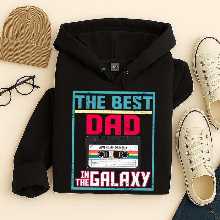 Best Dad In The Galaxy Cassette Mix Tape Hoodie