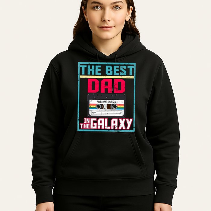 Best Dad In The Galaxy Cassette Mix Tape Hoodie