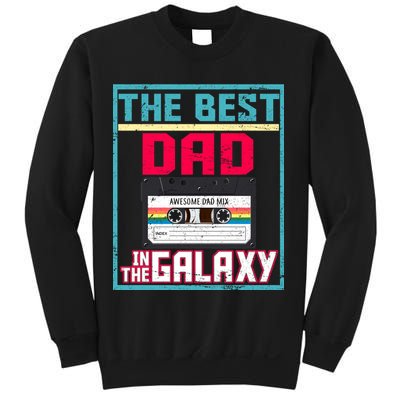 Best Dad In The Galaxy Cassette Mix Tape Sweatshirt