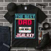 Best Dad In The Galaxy Cassette Mix Tape Tall T-Shirt