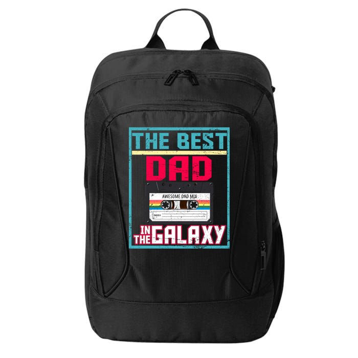 Best Dad In The Galaxy Cassette Mix Tape City Backpack