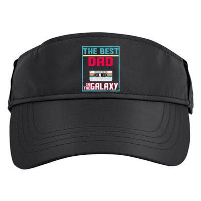 Best Dad In The Galaxy Cassette Mix Tape Adult Drive Performance Visor