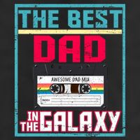 Best Dad In The Galaxy Cassette Mix Tape Adult Drive Performance Visor