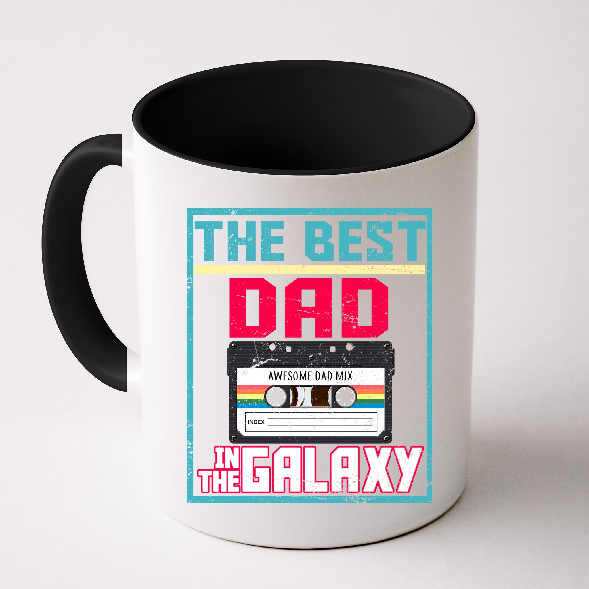Best Dad In The Galaxy Cassette Mix Tape Mug