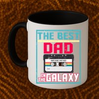 Best Dad In The Galaxy Cassette Mix Tape Mug