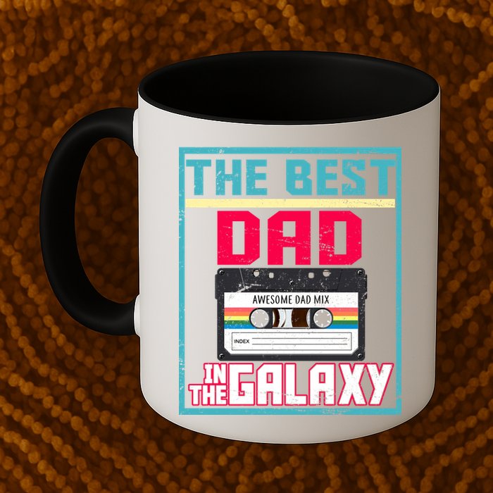 Best Dad In The Galaxy Cassette Mix Tape Mug
