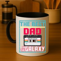Best Dad In The Galaxy Cassette Mix Tape Mug