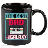 Best Dad In The Galaxy Cassette Mix Tape 11oz C Handle Ceramic Mug