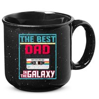 Best Dad In The Galaxy Cassette Mix Tape 15oz Campfire Ceramic Mug