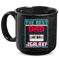Best Dad In The Galaxy Cassette Mix Tape 15oz Campfire Ceramic Mug