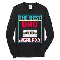 Best Dad In The Galaxy Cassette Mix Tape Tall Long Sleeve T-Shirt