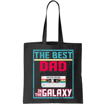 Best Dad In The Galaxy Cassette Mix Tape Bag