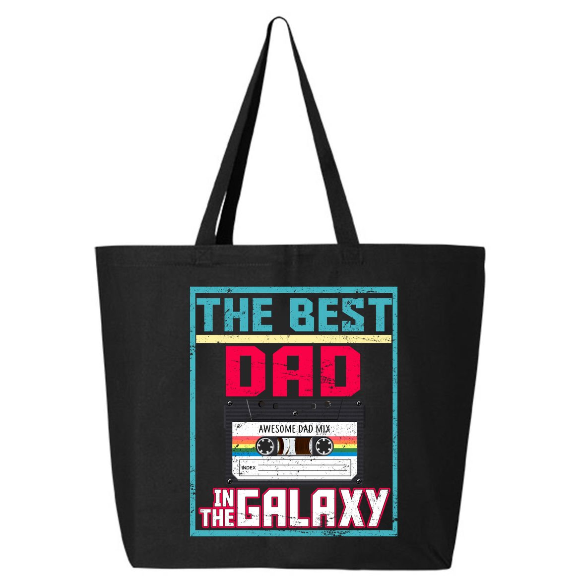 Best Dad In The Galaxy Cassette Mix Tape 25L Jumbo Tote