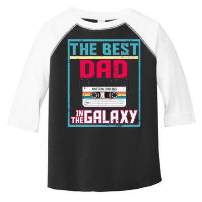 Best Dad In The Galaxy Cassette Mix Tape Toddler Fine Jersey T-Shirt