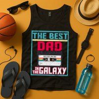 Best Dad In The Galaxy Cassette Mix Tape Tank Top