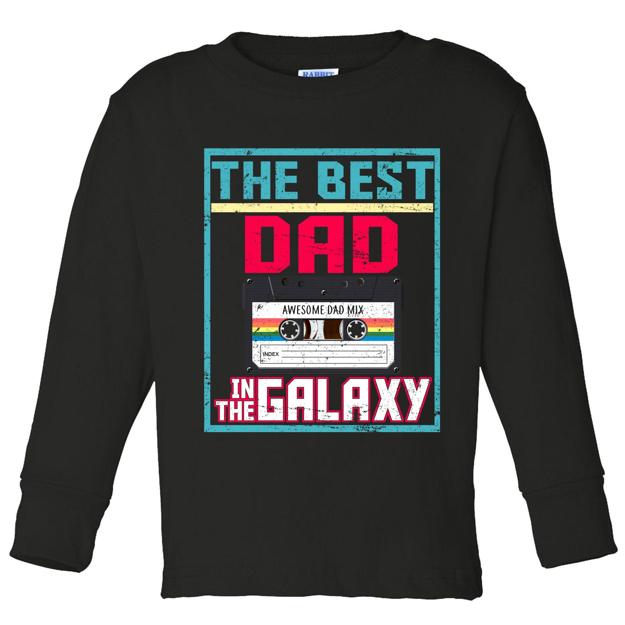 Best Dad In The Galaxy Cassette Mix Tape Toddler Long Sleeve Shirt