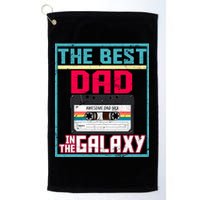 Best Dad In The Galaxy Cassette Mix Tape Golf Towel