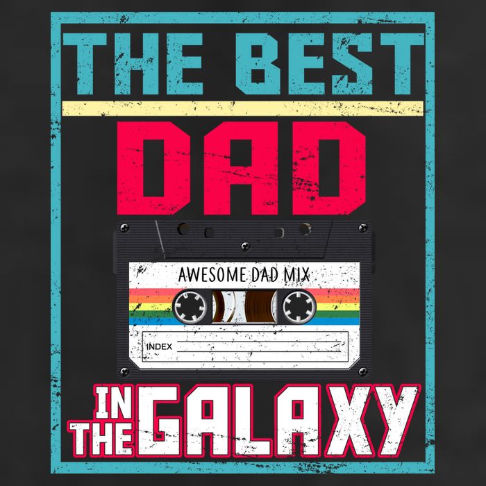 Best Dad In The Galaxy Cassette Mix Tape Golf Towel