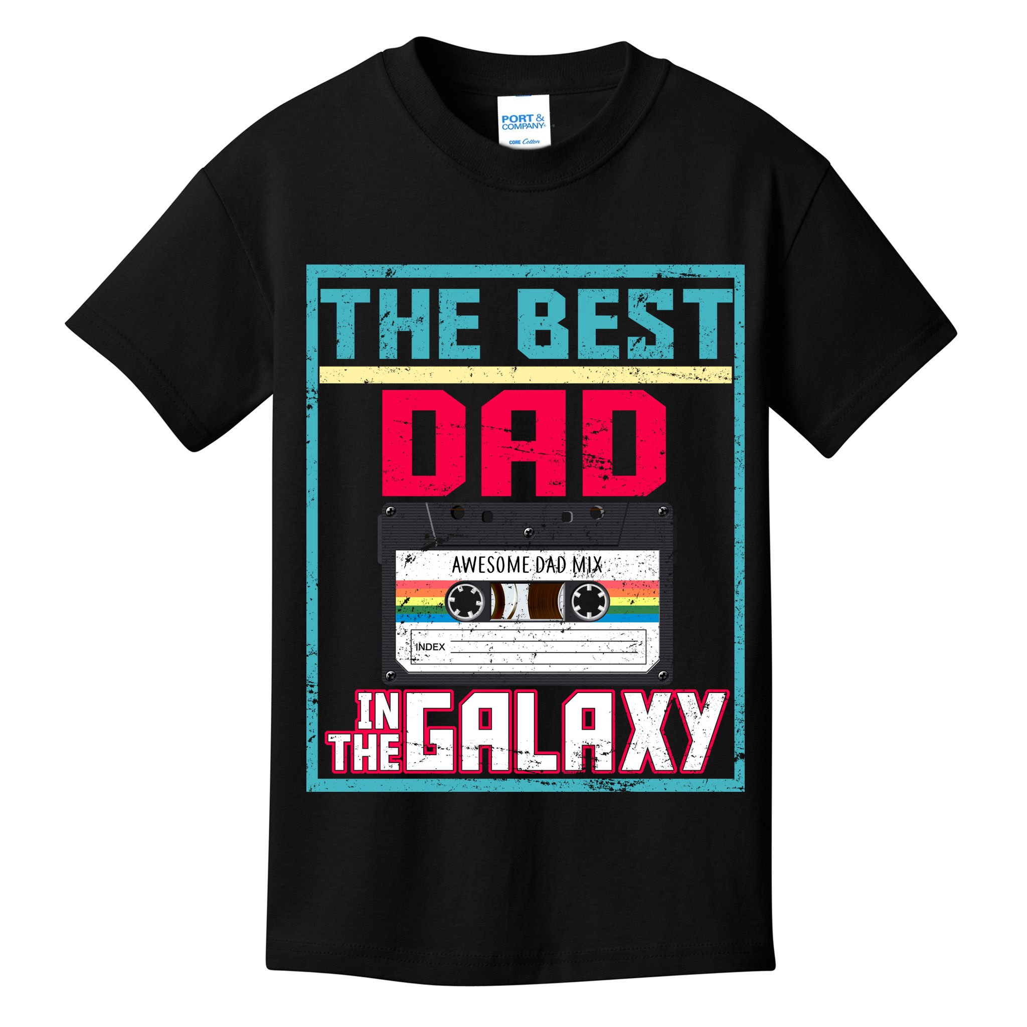 Best Dad In The Galaxy Cassette Mix Tape Kids T-Shirt