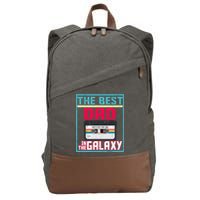 Best Dad In The Galaxy Cassette Mix Tape Cotton Canvas Backpack