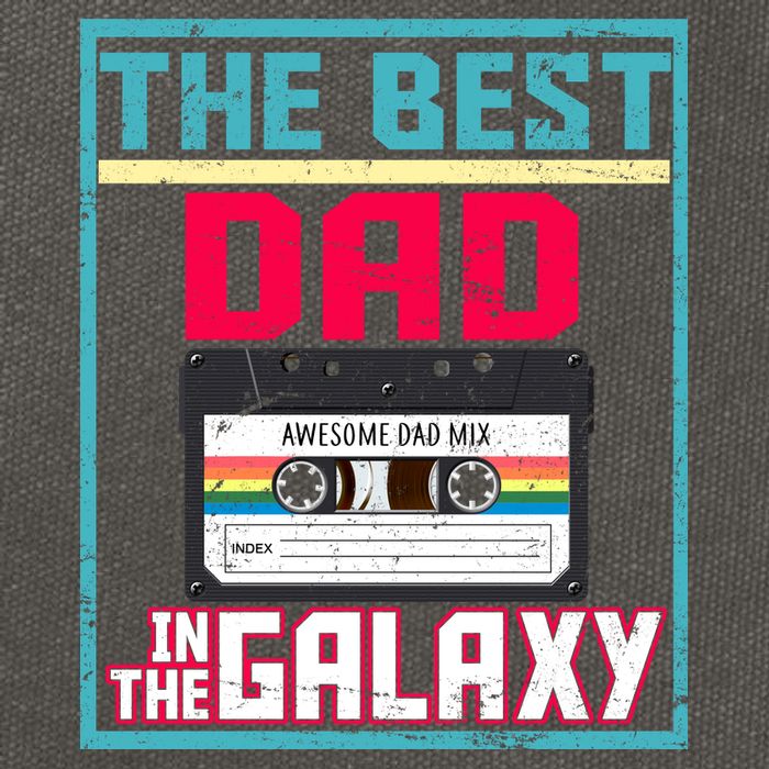 Best Dad In The Galaxy Cassette Mix Tape Cotton Canvas Backpack