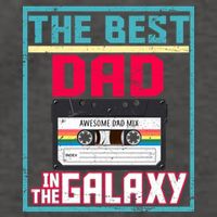 Best Dad In The Galaxy Cassette Mix Tape Vector Backpack