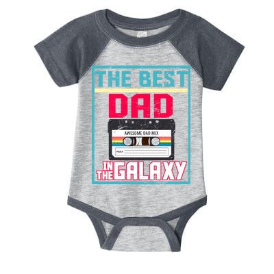 Best Dad In The Galaxy Cassette Mix Tape Infant Baby Jersey Bodysuit