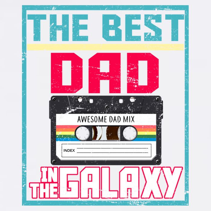 Best Dad In The Galaxy Cassette Mix Tape Garment-Dyed Sweatshirt