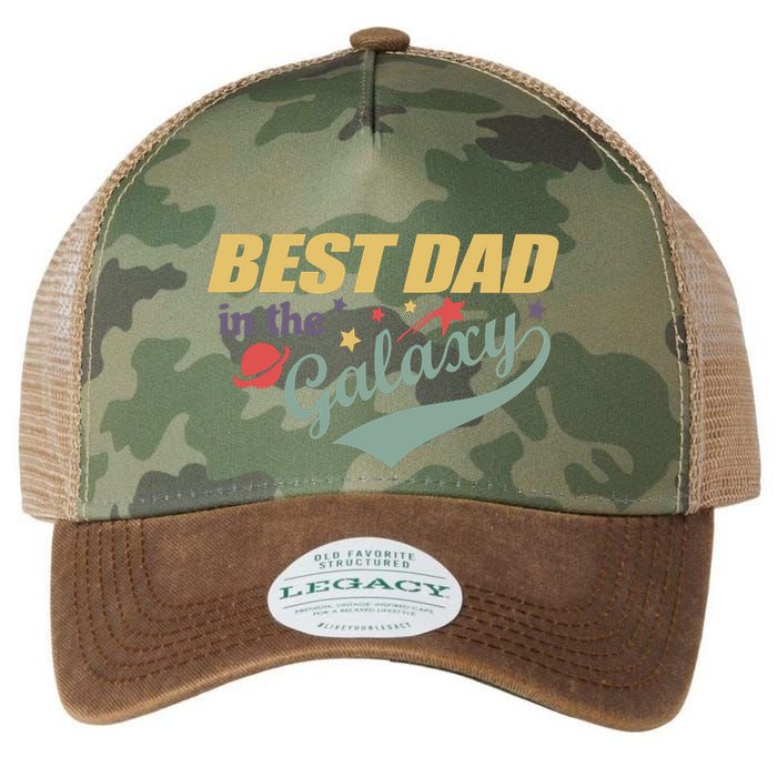 Best Dad In The Galaxy Cute Father's Day Legacy Tie Dye Trucker Hat