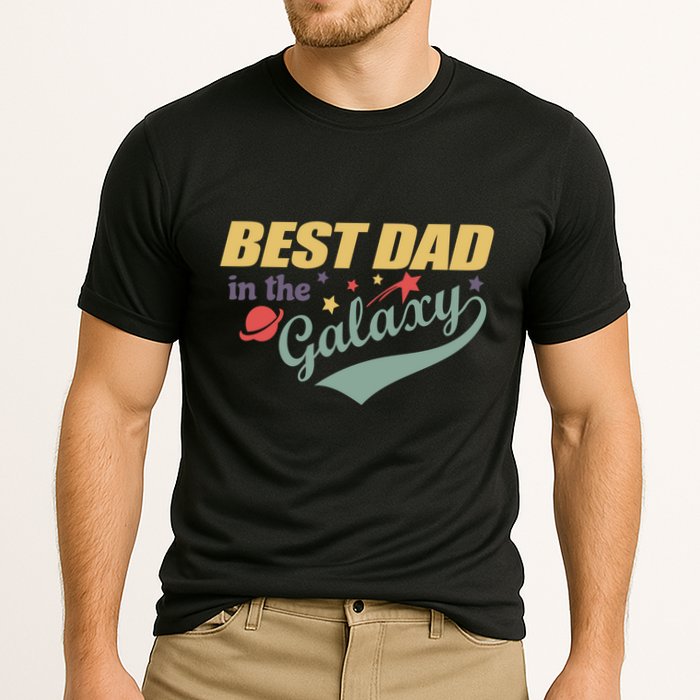 Best Dad In The Galaxy Cute Father's Day Cooling Performance Crew T-Shirt