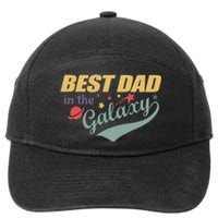 Best Dad In The Galaxy Cute Father's Day 7-Panel Snapback Hat