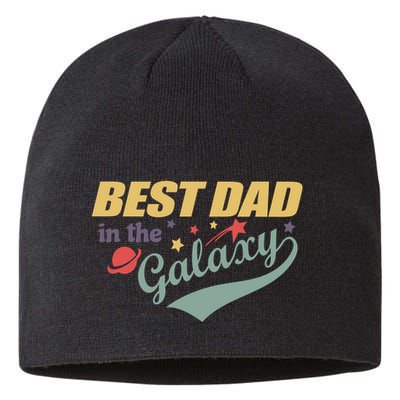 Best Dad In The Galaxy Cute Father's Day Sustainable Beanie