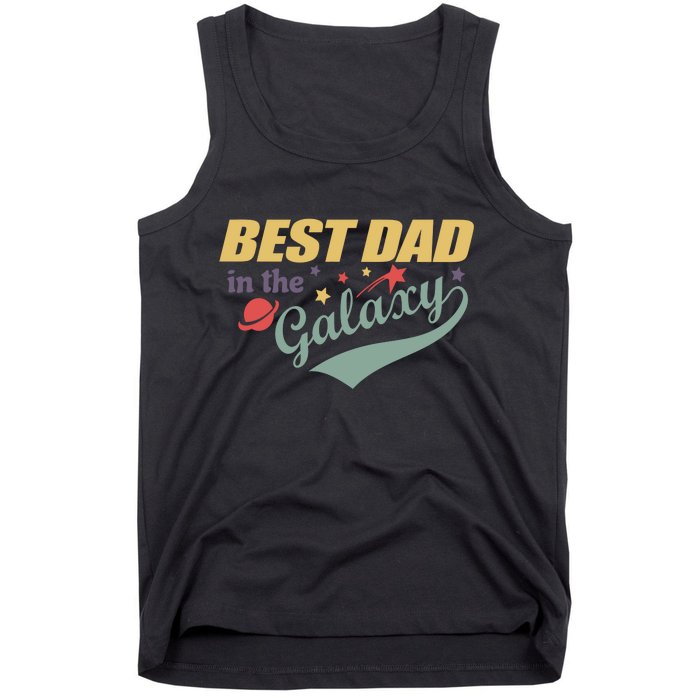 Best Dad In The Galaxy Cute Father's Day Tank Top